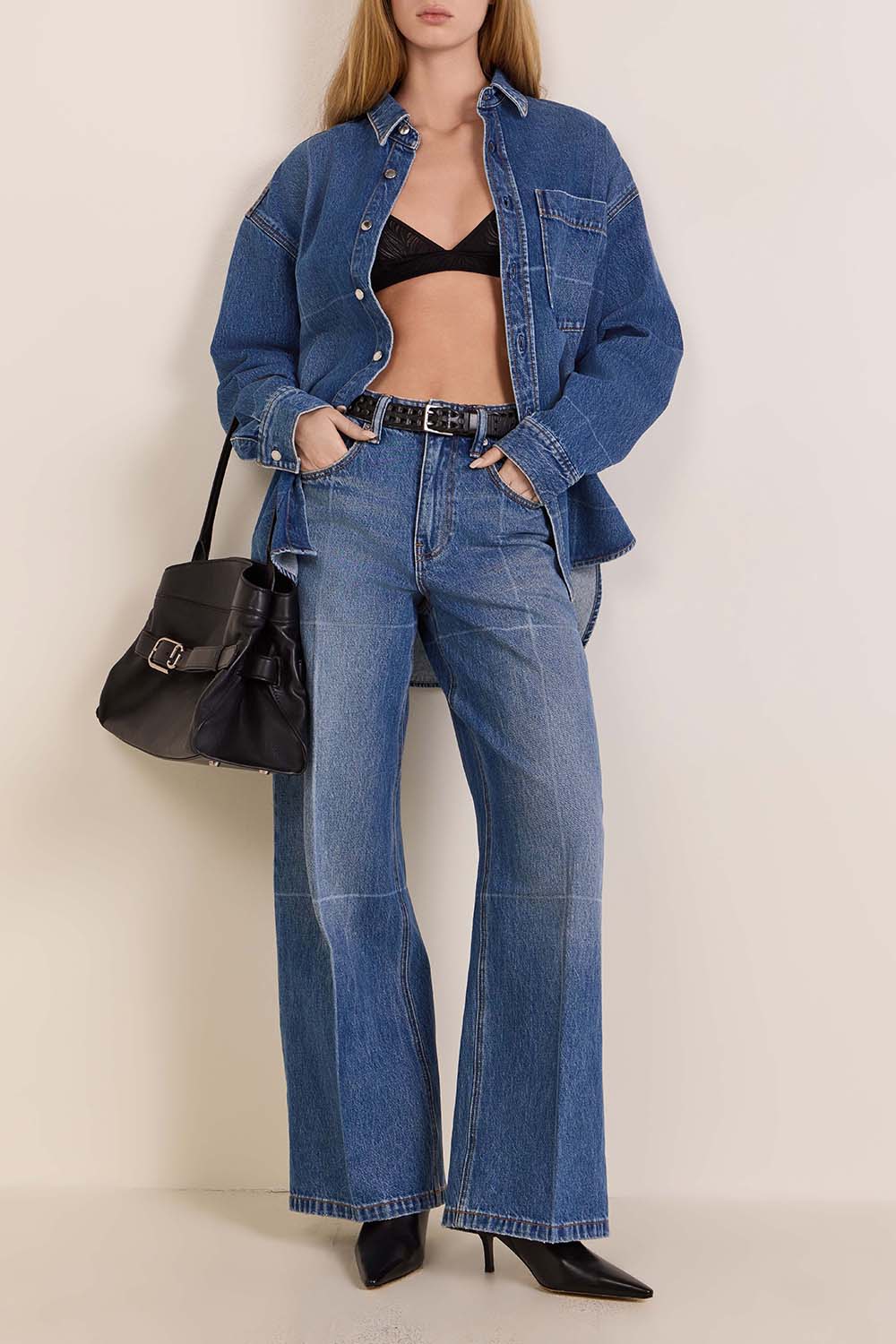 מכנסי ג'ינס בגזרה ישרה